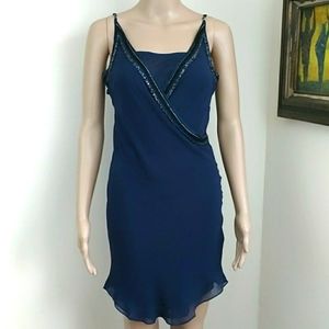 NWOT. Sexy. Slinky. Silk and Beaded Dress.